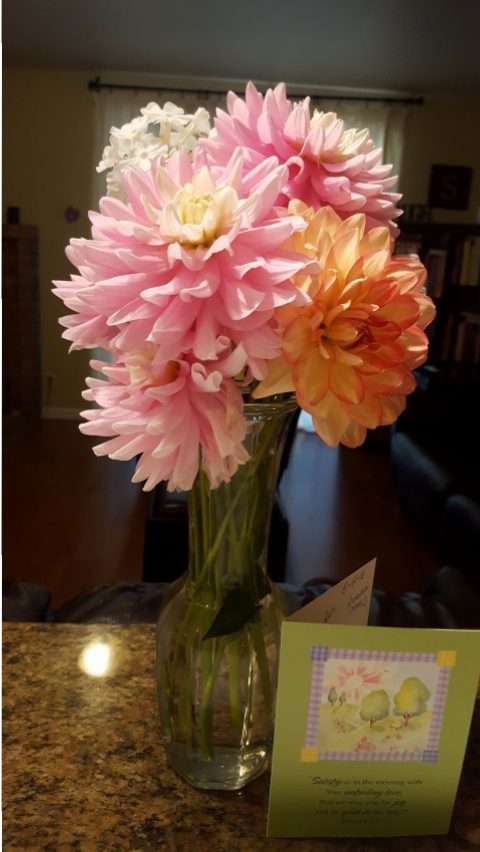 My Aunt brought me these beautiful flowers to celebrate my last day of radiation!